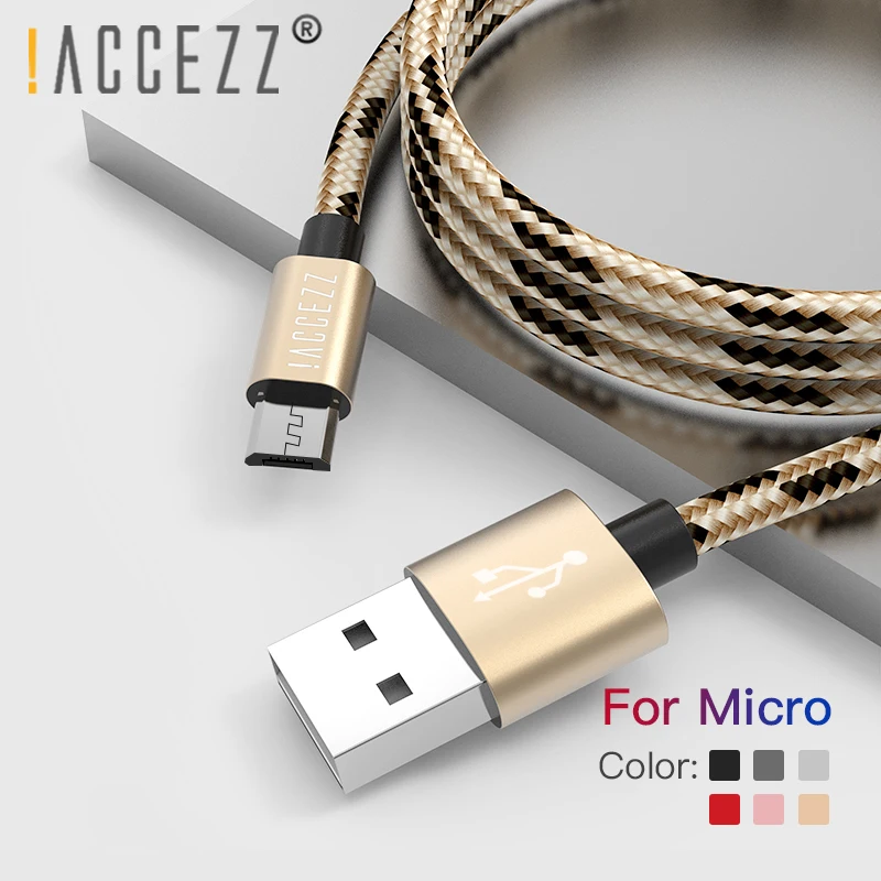 ACCEZZ нейлоновый USB Дата-кабель синхронизации для зарядки Micro USB для samsung Galaxy S7 S6 для huawei для Xiaomi Redmi Android телефон быстро Зарядное устройство Шнур