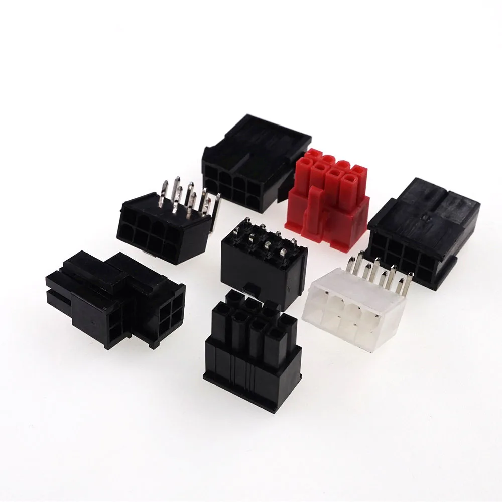 5pcs 4.2m CPU 8 Pin 4+4 Position Receptacle Plug Housing Male Header Power Supply ATX PSU EPS12V Motherboard Mainboard Connector afbeelding