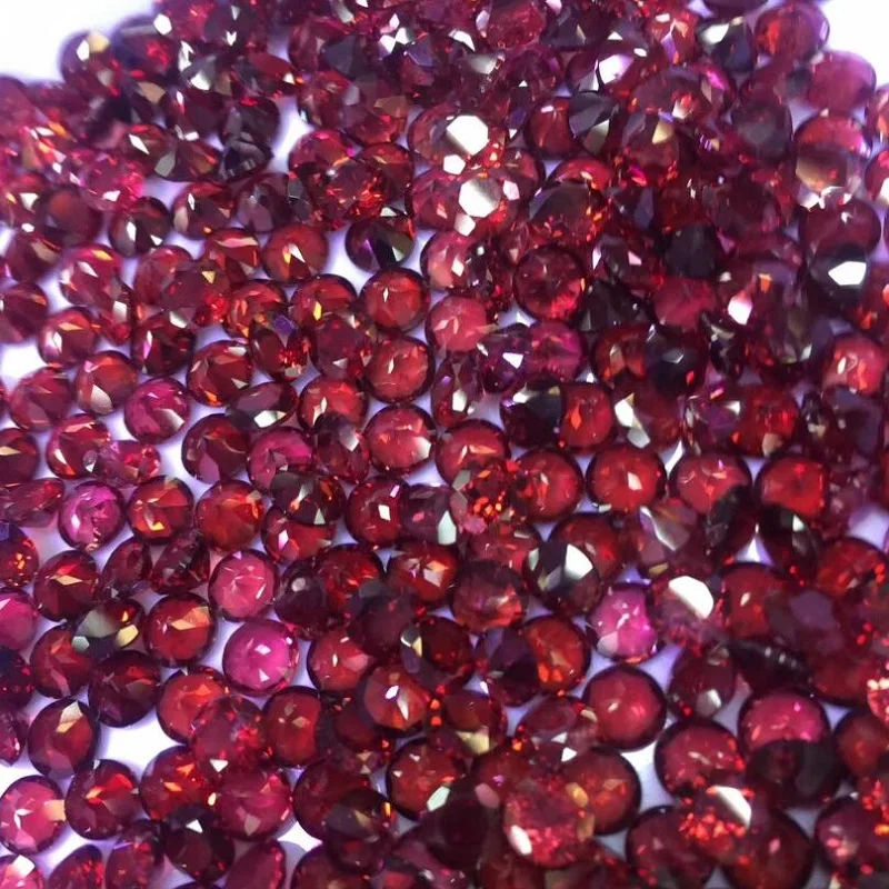 Natural Garnet Circle 6*6 heart-shaped 6*6 mm Ring Surface Jewelry Making Accessories Bead Pendant Material