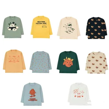 

Pre-sale Ins2020 Autumn and Winter Long-sleeved Kid T-shirt New TC Boys Round Neck Long-sleeved Casual Cotton Girl T-shirt
