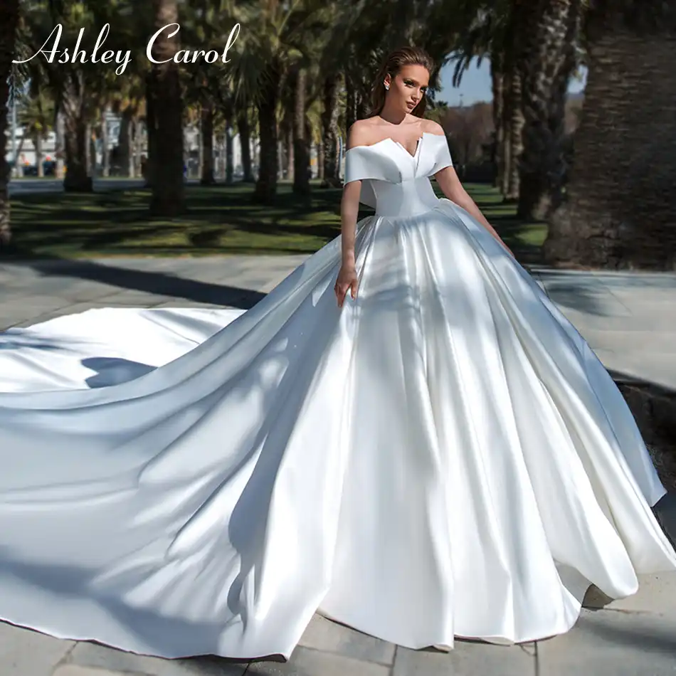 satin ball gown dress