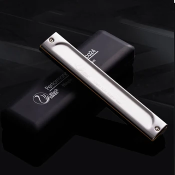 

24 Holes Key of C Blues Harmonica Musical Instrument Educational Toy with Case
