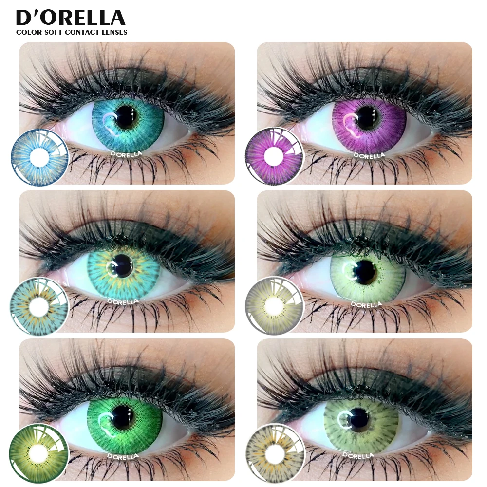 Ofertas Especiales DORELLA 1 par (2 uds) 2021 Nueva York Color nueva moda lentes de contacto para Cosplay para los ojos del círculo lente de Color póngase en contacto con wxQKMmbl7lk