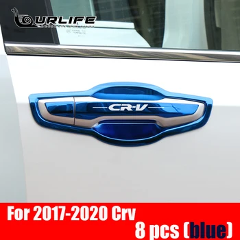 

Stickers Trim for Luxurious Chrome Exterior Handles Cover 4 Doors parts for Honda CR-V CRV 2017 2018 2019 2020 Car Accessories