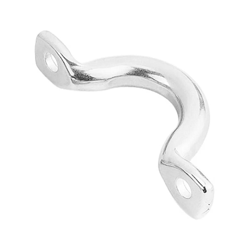 6x 4mm Trailer Solid Brushed Rope Tie Horse Cargo RV Boat D-Ring Loop, 316 Stainless Steel