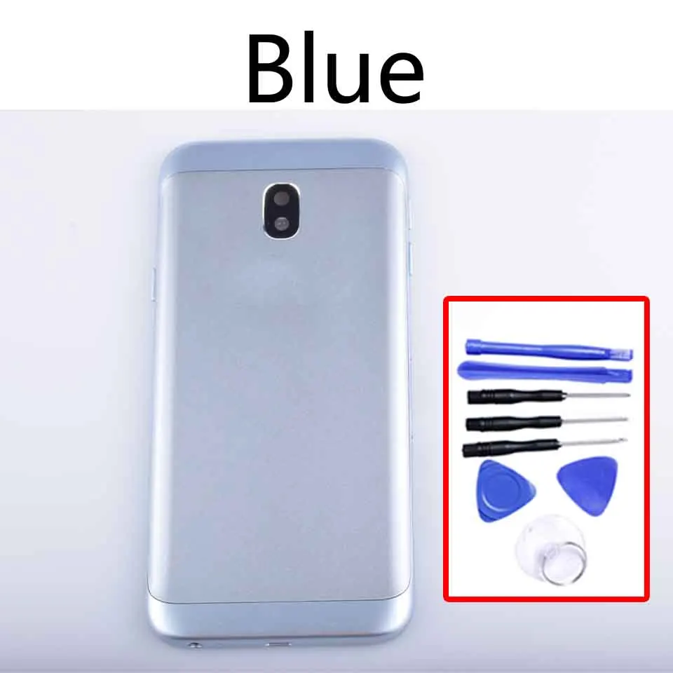 Blue-With tool Для Samsung Galaxy J3 J330 J330F SM-J330F Корпус Крышка батарейного отсека задняя крышка чехол Задняя Дверь Корпус Корпуса - Цвет: Blue-With tool