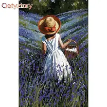 

GATYZTORY Oil Painting By Numbers DIY Portrait Acrylic Paint Decoration Draw By Number Unframe Girl Wall Art Handmade Gift