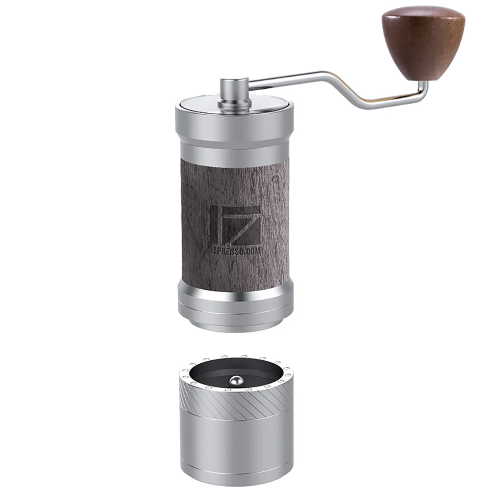 - 1ZPRESSO Je plus Manual Coffee Grinder Aluminum Burr Grinder Stainless Steel Adjustable Coffee Bean Mill Mini Bean Milling 35g