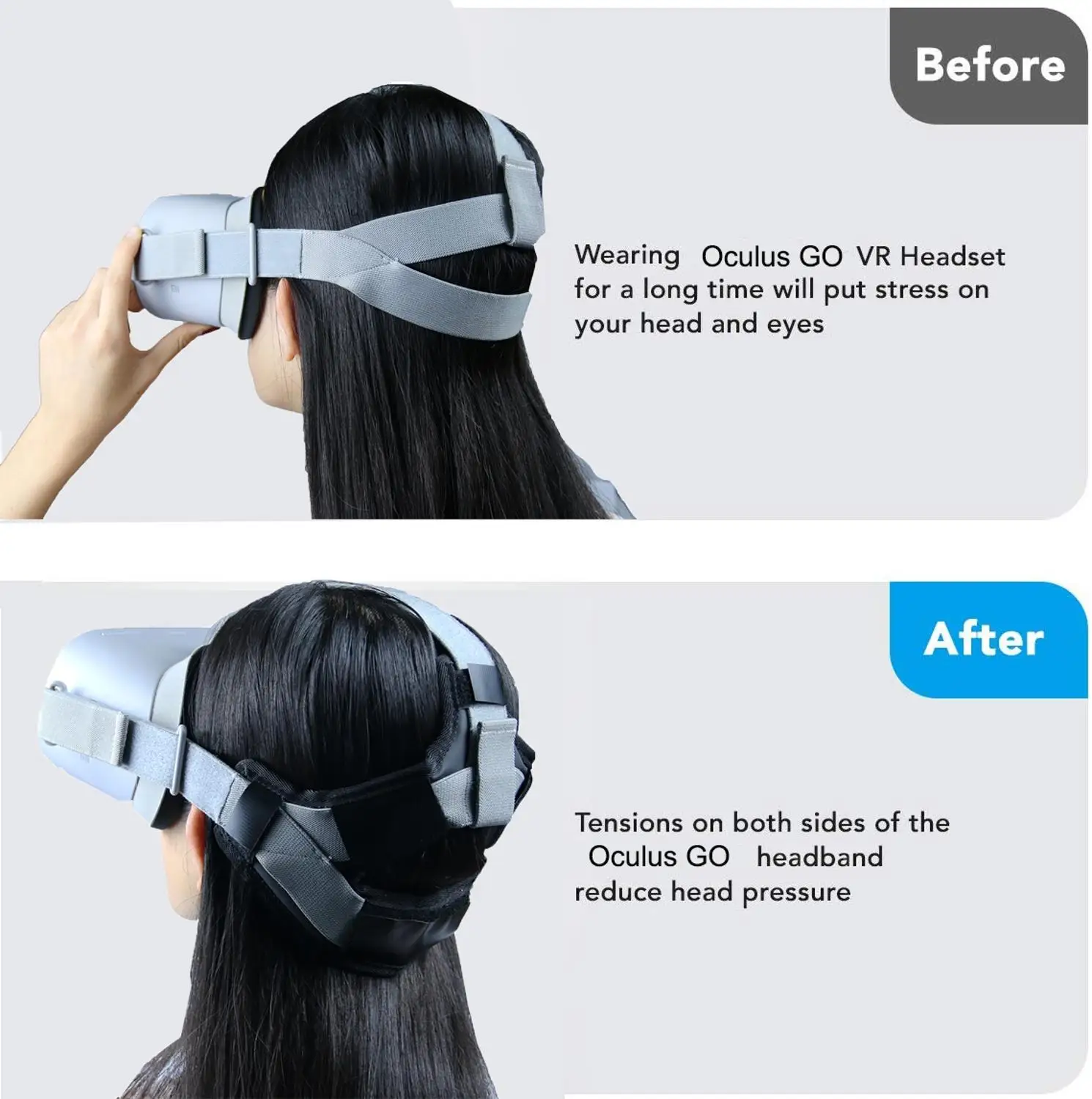 Нескользящий ремешок для снятия давления на голове VR накладка из пены Oculus GO/Quest 2