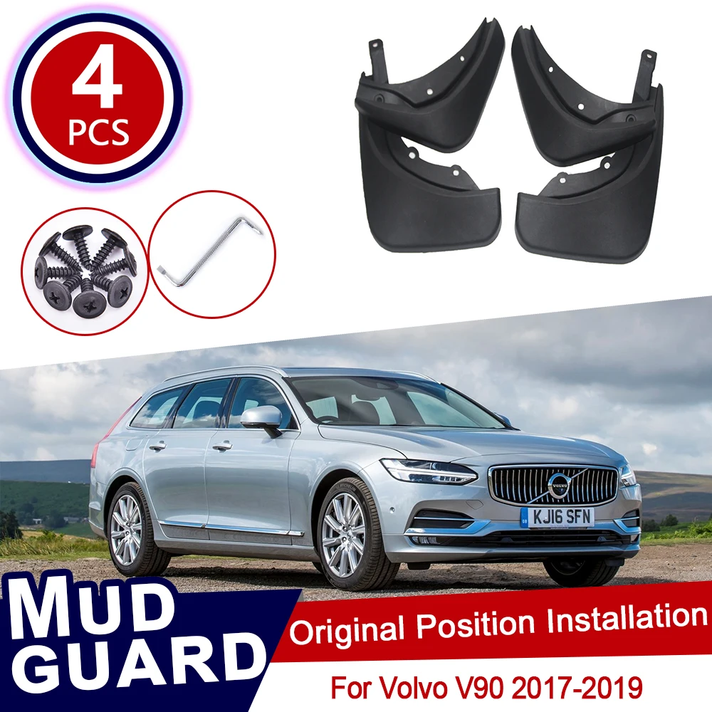 

4Pcs Set for Volvo V90 2017 2018 2019 Mudflaps Mud Flaps Flap Splash Guards Mudguards Car Wheel Fender Front Rear Accessories