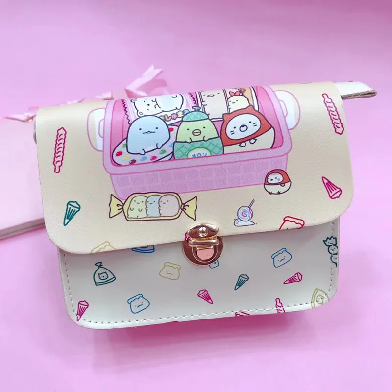 San-X Corner Bio аниме Sumikko Gurashi мультфильм Kawaii Детская сумка через плечо модная повседневная маленькая сумка-мессенджер из искусственной кожи - Цвет: Yellow A