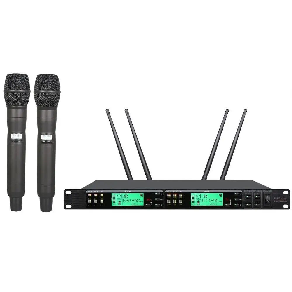 Bolymic Dual Wireless Microphone UHF Professional True Diversity Long Range Vocal Stage Performance Singer Conference | Электроника