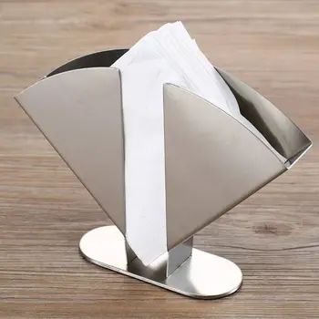 

Stainless Steel Napkin Holder Paper Serviette Dispenser Vertical Decorative Tissue Rack Box for Dining Table Kitchen Countertop