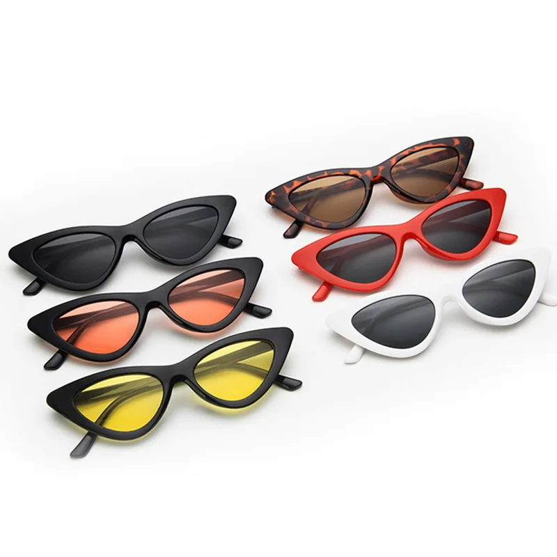 Cycling Glasses Fishing Glasses Retro Vintage Sunglasses Cateye Goggles Sexy Small Cat Eye Sun Glasses for Women Ins Photo Shoot