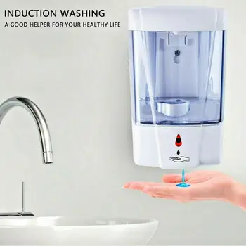 

700ml Wall Mount Automatic Soap Dispenser Touchless Soap Dispenser Battery Operated Infrared Sensing Ultra-Sensitive
