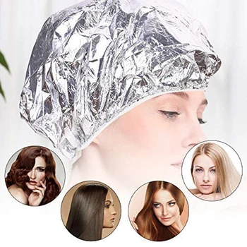 Preise 10/8/5/3/1Pcs Aluminium Folie Wasserdicht Dusche Caps Einweg Wärmedämmung Hut Friseur Kappe SPA Schönheit Salon Zubehör