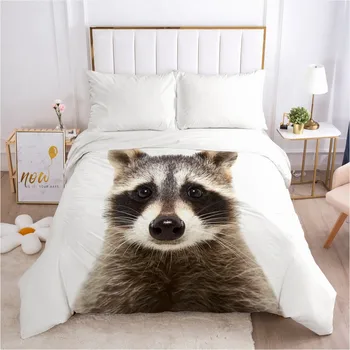 

3D Custom Design Animal Pet Duvet Covers Comforter Case Quilt Cover Bed Linen Bedding Bag Sets King Queen Size Bedding Sets