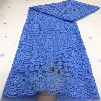 

African sky blue sequins Lace Fabric With Sequins Embroidery Tulle Voile Lace Fabric Hot Sale Organza Lace With Sequins