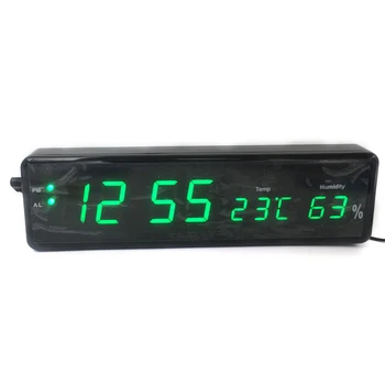 

Practical Digital Clock Digital LED Battery Wall Led Clock Digital Wall Clock Thermometer Moisture Meter Multifunctional Clock