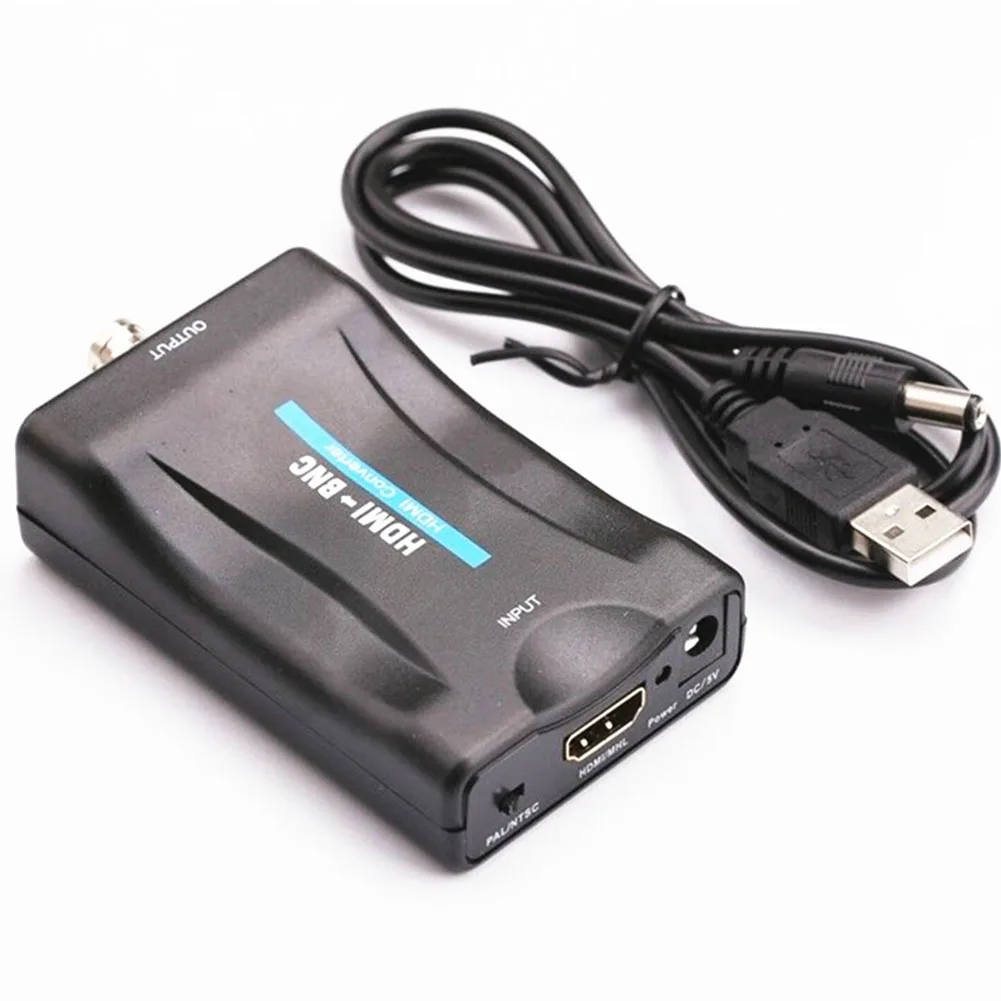 Портативные сигналы NTSC мультимедиа HDMI к BNC usb-порт компактный видео-конвертер композитные аксессуары цифровой аудио адаптер