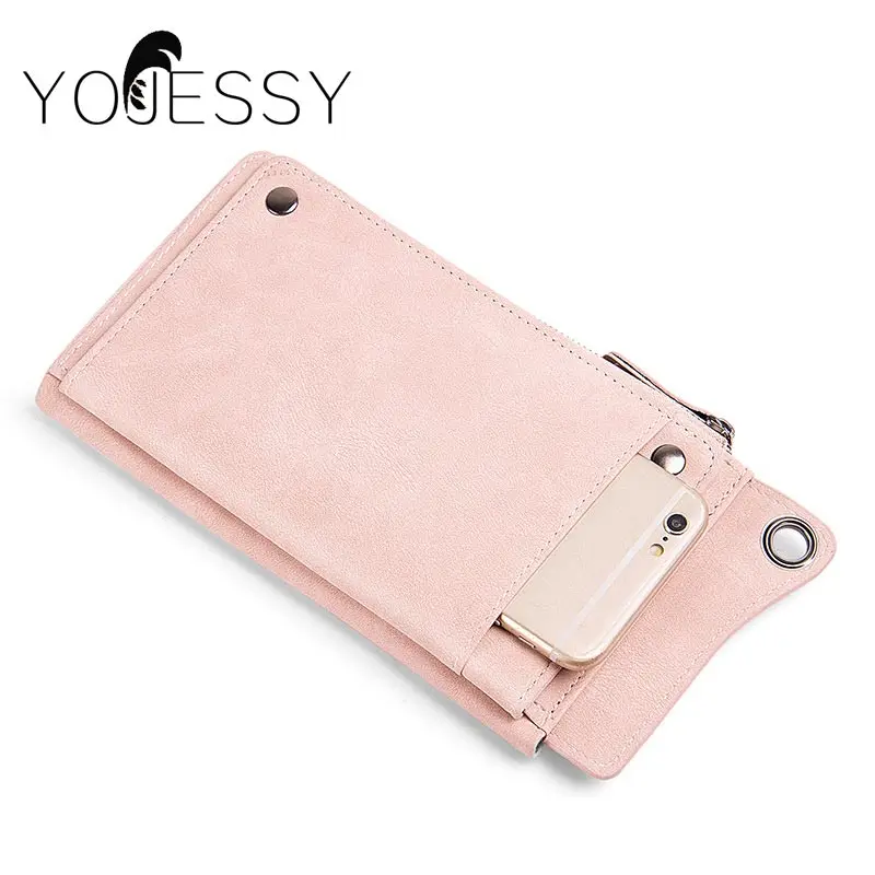 YOJESSY Long Wallet Women Female Phone Wallets Clutch Lady Purse Zipper Pocket Card Holder Wristlet Ladies | Багаж и сумки