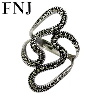 

FNJ Wrap Ring 925 Silver New Fashion Original S925 Sterling Silver Rings for Women Jewelry Adjustable Size