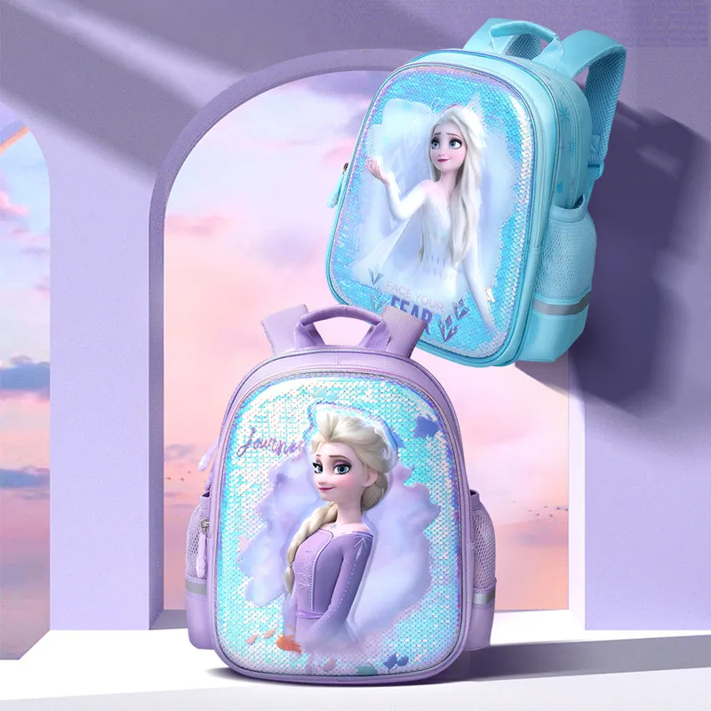 2022 Disney Frozen II Kindergarten Backpack For Girls Elsa Anna Primary School Student Shoulder Bag Kids Christmas Gifts Mochila