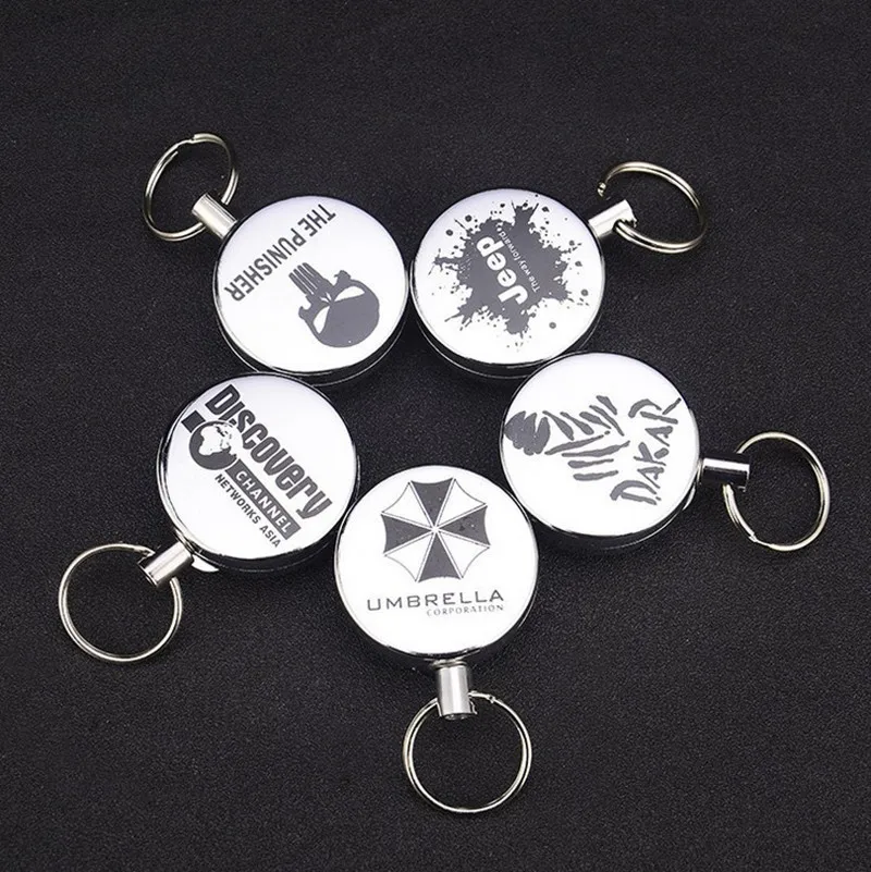 

Outdoor Equipment Elasticity Stretching Wire Rope Key Ring Anti-loss Anti-Theft Retractable Key Ring Can Buckle