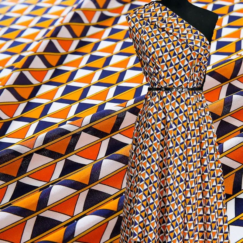 Шелк крепдешин печать ткань 14 мм 140 шириной 100 шелк тутового шелкопряда рубашка платье шелковая ткань