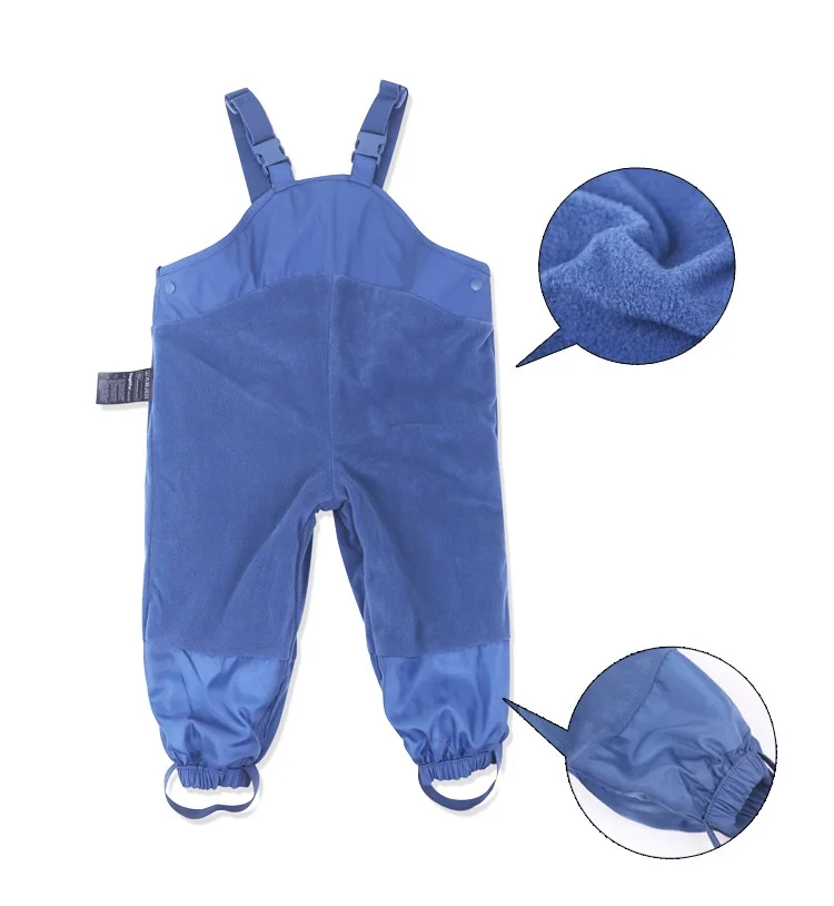 Брендовые непромокаемые штаны из искусственной кожи с флисовой подкладкой для маленьких девочек и мальчиков теплые штаны верхняя одежда для детей детская одежда на рост 85-130 см