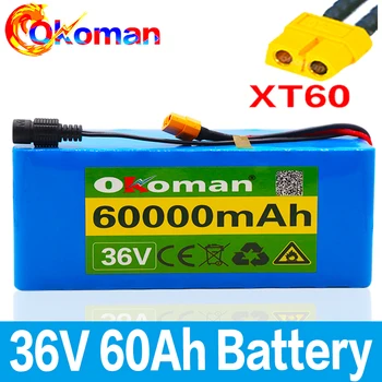 

36V battery 10S4P 60Ah battery pack 500W high power battery 42V 60000mAh Ebike electric bicycle BMS 42v battery with xt60 plug