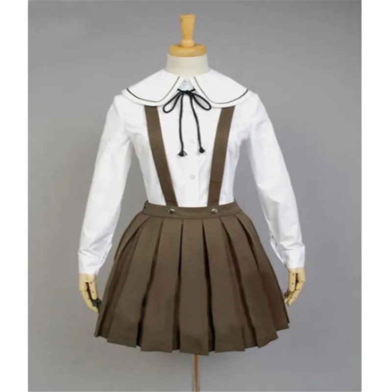 Danganronpa Fujisaki Chihiro школьная форма пальто рубашка платье наряд аниме костюмы для косплея A997