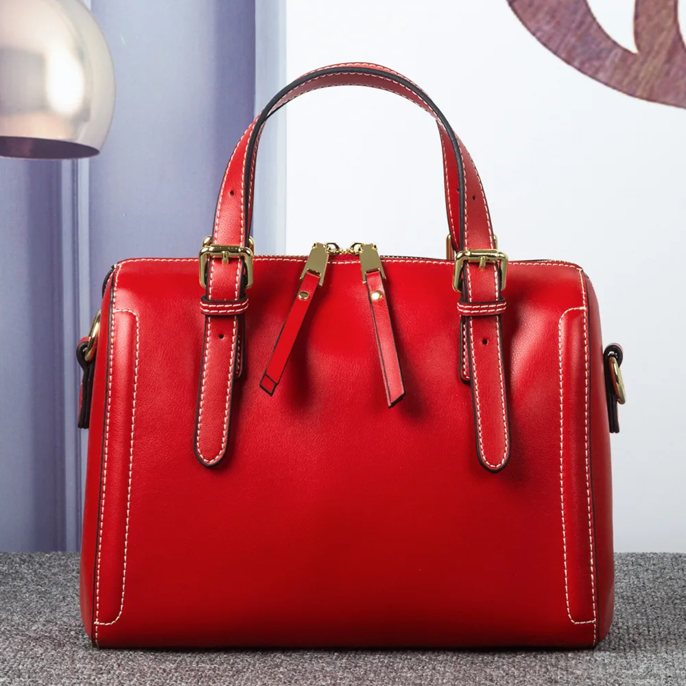 

2019 new JIULIN high-quality Korean fashion solid color portable simple Joker shoulder leather bag women handbag