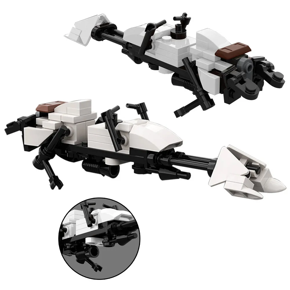 Space War-bloques de construcción de bicicleta speedder para niños, juguetes educativos, regalo, Bloques de construcción de ciudad, 564 Uds.
