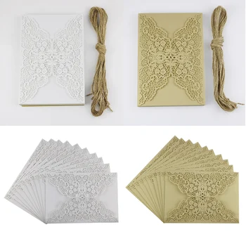 

1pcs West Cowboy Elegant Laser Cut Wedding Invitation Cards With Kits Blank Greenting Cards Wedding Decoration Party Supplies