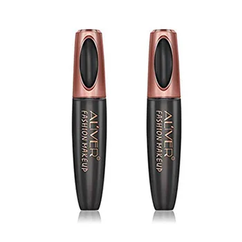 

Aliver 2 Pcs 4D Silk Fiber Eyelash Mascara,Natural Thick Waterproof Thickening and Lengthening Mascara (Straight Brush)