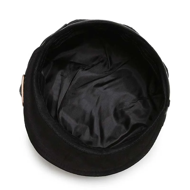 Retro Beret Hats For Women Horizontal Stripes Newsboy Cap High Quality Beret Belt Octagonal Hat Cap