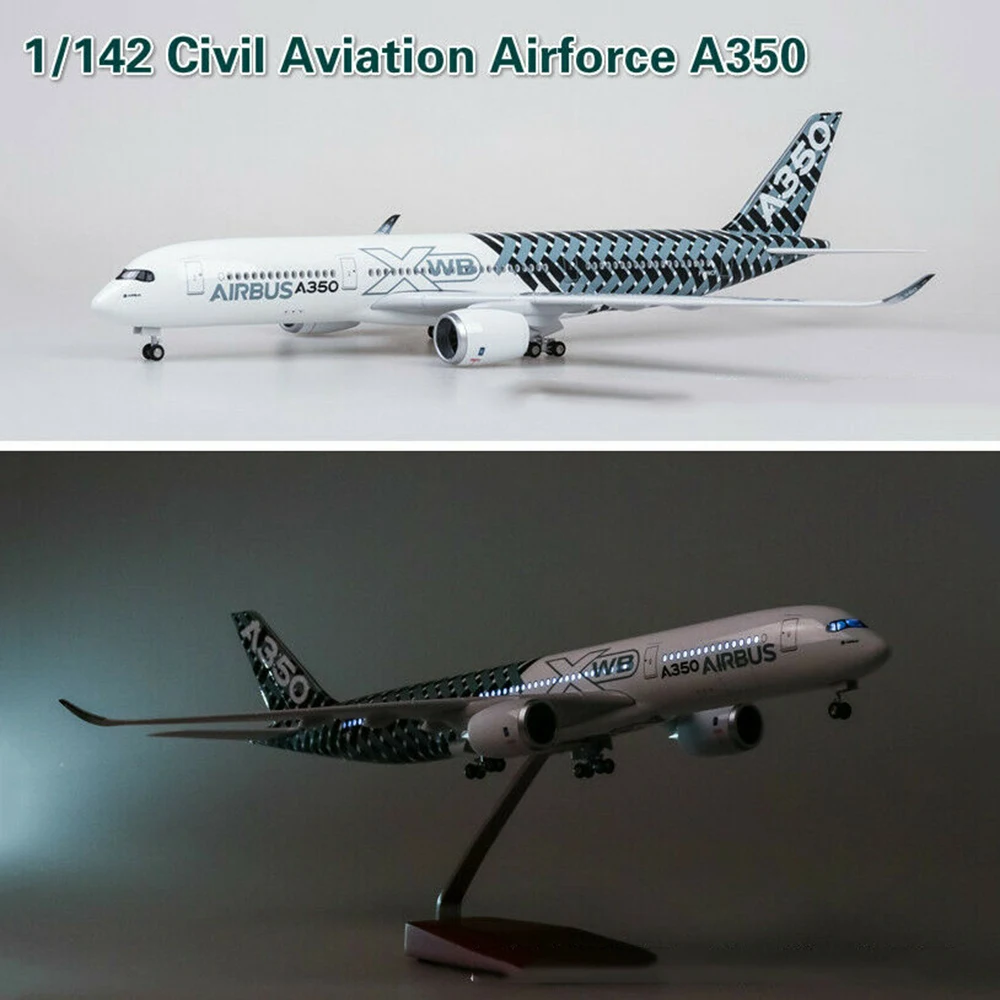 1/142 масштаб авиация A350 47 см углеродное волокно живопись самолет с светодиодный Игрушечная модель самолета Самолет Airforce модель