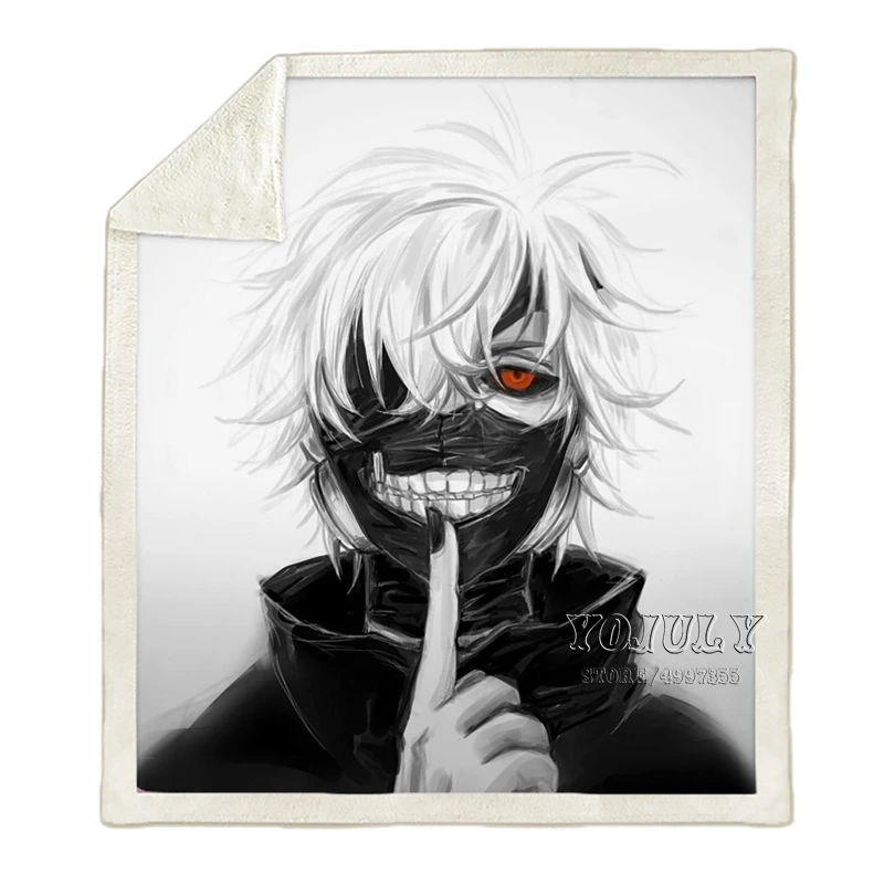 YOJULY одежда с надписью «Tokyo Ghoul Harajuku Пижама для детей и взрослых, Объёмный рисунок(3D-принт) одеяло диван Стёганое одеяло Дорожный Чехол постельного белья в стиле «хип-хоп» с рисунком из аниме фирменный магазин-аутлет K35