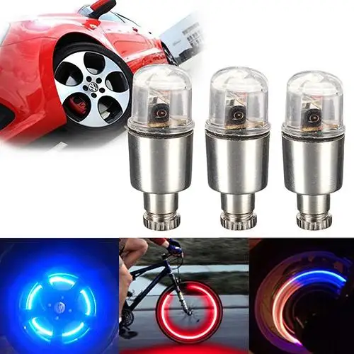 Eclairage LED Valve haute luminosité pour roue de vélo, moto, voiture