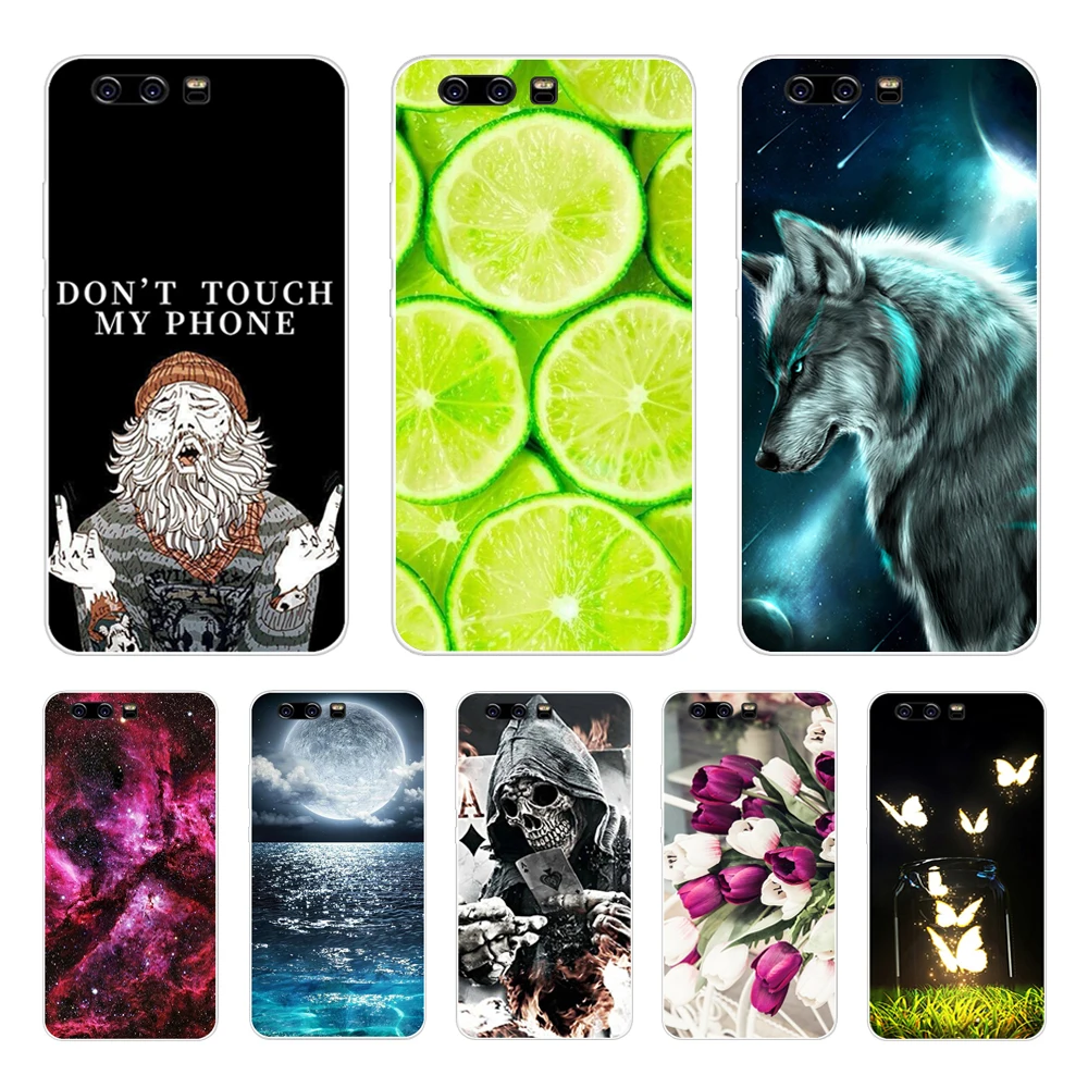Custodia In Silicone Per Huawei P10 Plus Cover Posteriore In Tpu Morbido Per Huawei P10 Lite 2017 Stampa Protettiva Paraurti Trasparente Coque
