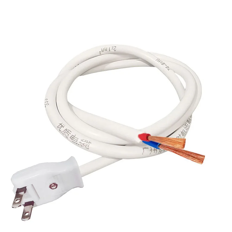 

2Pin US CN JP Plug with Power Extension Cord 2 Core 0.75mmІ DIY Extened Power Supply Cord AC Cable