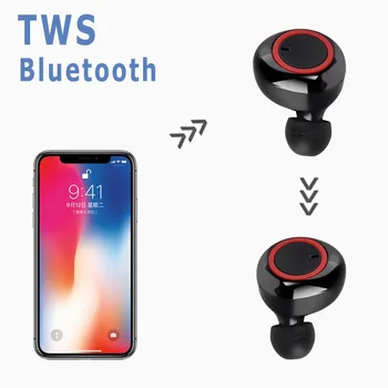 2021 TWS Kablosuz Bluetooth 5 0 Kulaklık Dokunmatik Kontrol 9D Stereo Mikrofonlu Kulaklık Spor