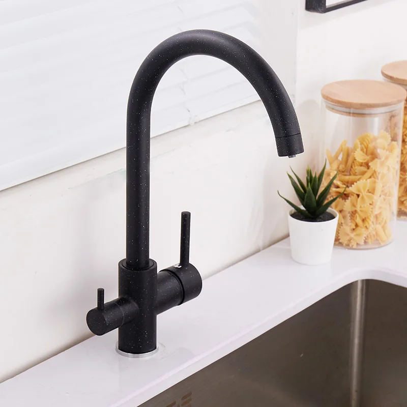 drinking Water Purification Tap Beige&Chrome Kitchen sink Faucet mixer Design 360 Degree Rotation filtered Kitchen Faucet pantry cabinet Kitchen Fixtures