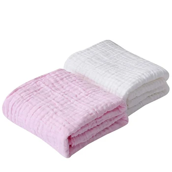 

Baby Towel Cotton Gauze Super Soft Absorbent Baby Bath Towel 6 Layer Baby Towel 43.3 x 43.3 Inch Newborn Baby Child Gift - 2 Pie