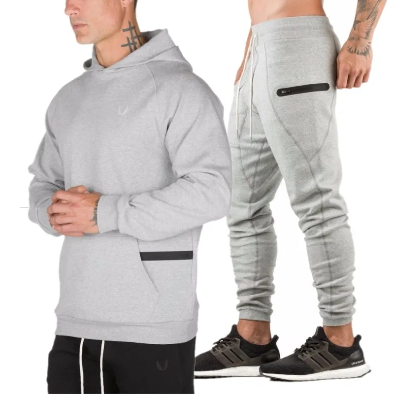 Hoodies and Pants Мужские спортивные костюмы, модные спортивные костюмы, мужские толстовки+ штаны, повседневная верхняя одежда, костюмы Chandal Hombre Completo - Цвет: Hoodies and Pants