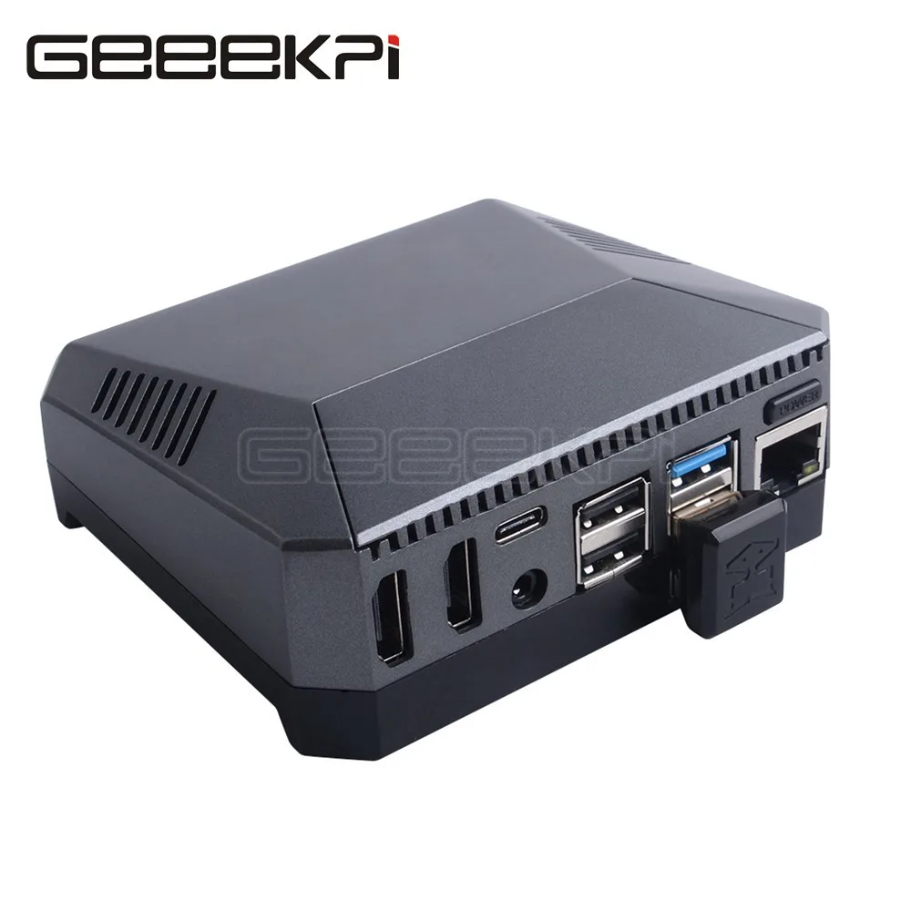 Чехол GeeekPi Argon ONE M.2 для Raspberry Pi 4 Model B SATA SSD на USB 3 0 с поддержкой платы UASP встроенный вентилятор алюминиевый