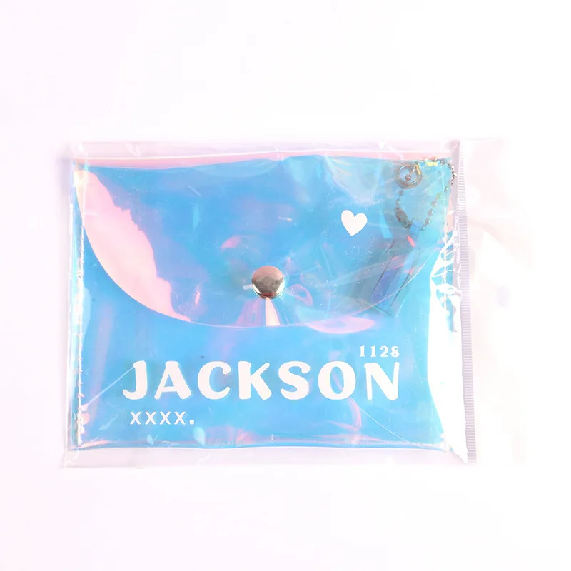 Прозрачный голографический Кошелек для монет женский тонкий кошелек девочек