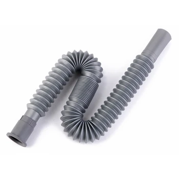 

5Pcs/set Basin Sewer Pipe Modern Simplicity Gray Thicken Silicone Material Deodorization Design Bathroom Kitchen Telescopic Tube