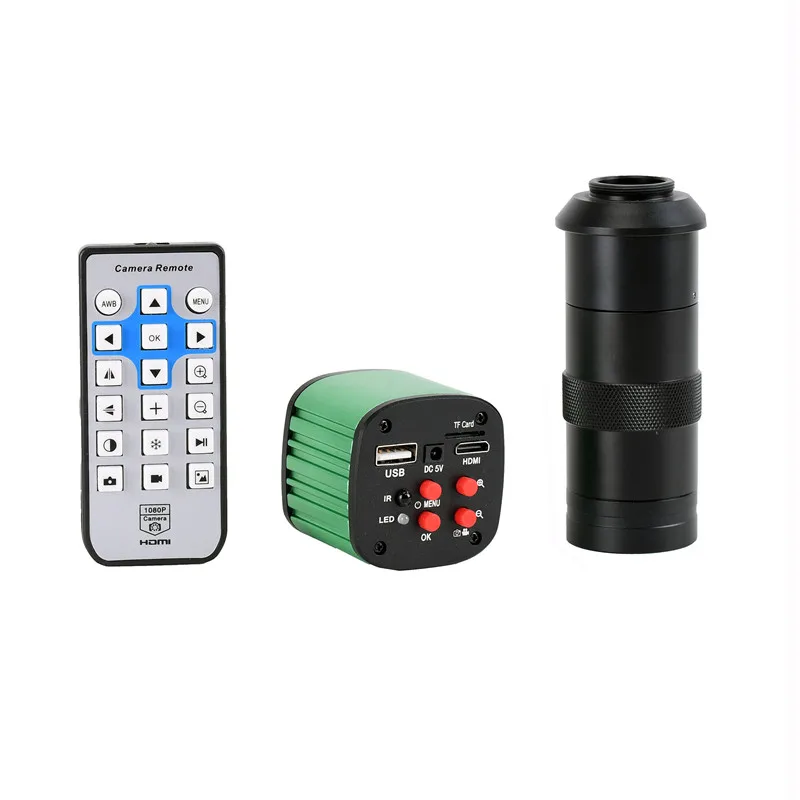 Синий/зеленый 16MP 1080P USB видеомикроскоп Камера с C-mount объектив 40 светодиодный свет 8 дюймов ЖК-дисплей монитора для ремонта печатных плат